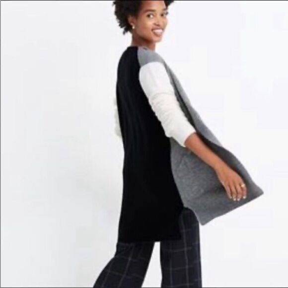 Madewell colorblock Kent sweater in coziest yarn. Size L. - Picture 3 of 12